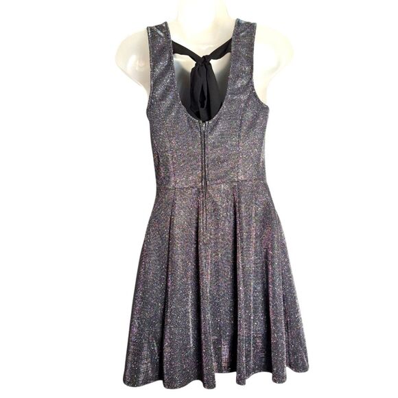 Speechless Womens Glittery Skater Dress Metallic Sleeveless Glam Party Rock XS - Picture 6 of 12